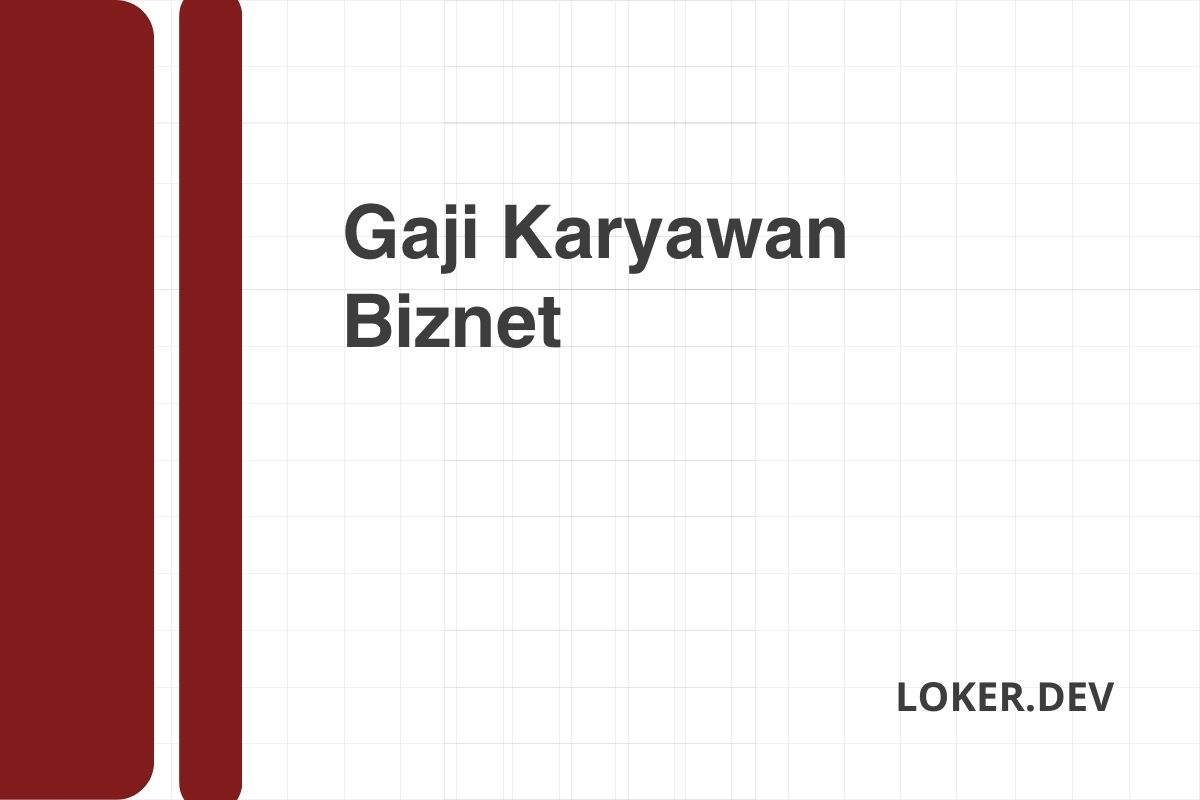 Gaji Karyawan Biznet