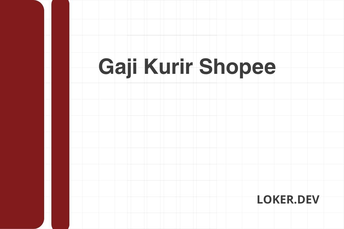 Gaji Kurir Shopee