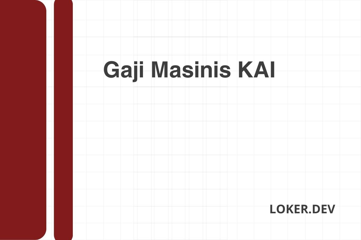 Gaji Masinis KAI