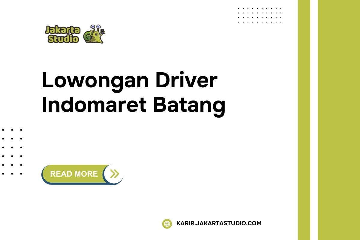 Lowongan Driver Indomaret Batang