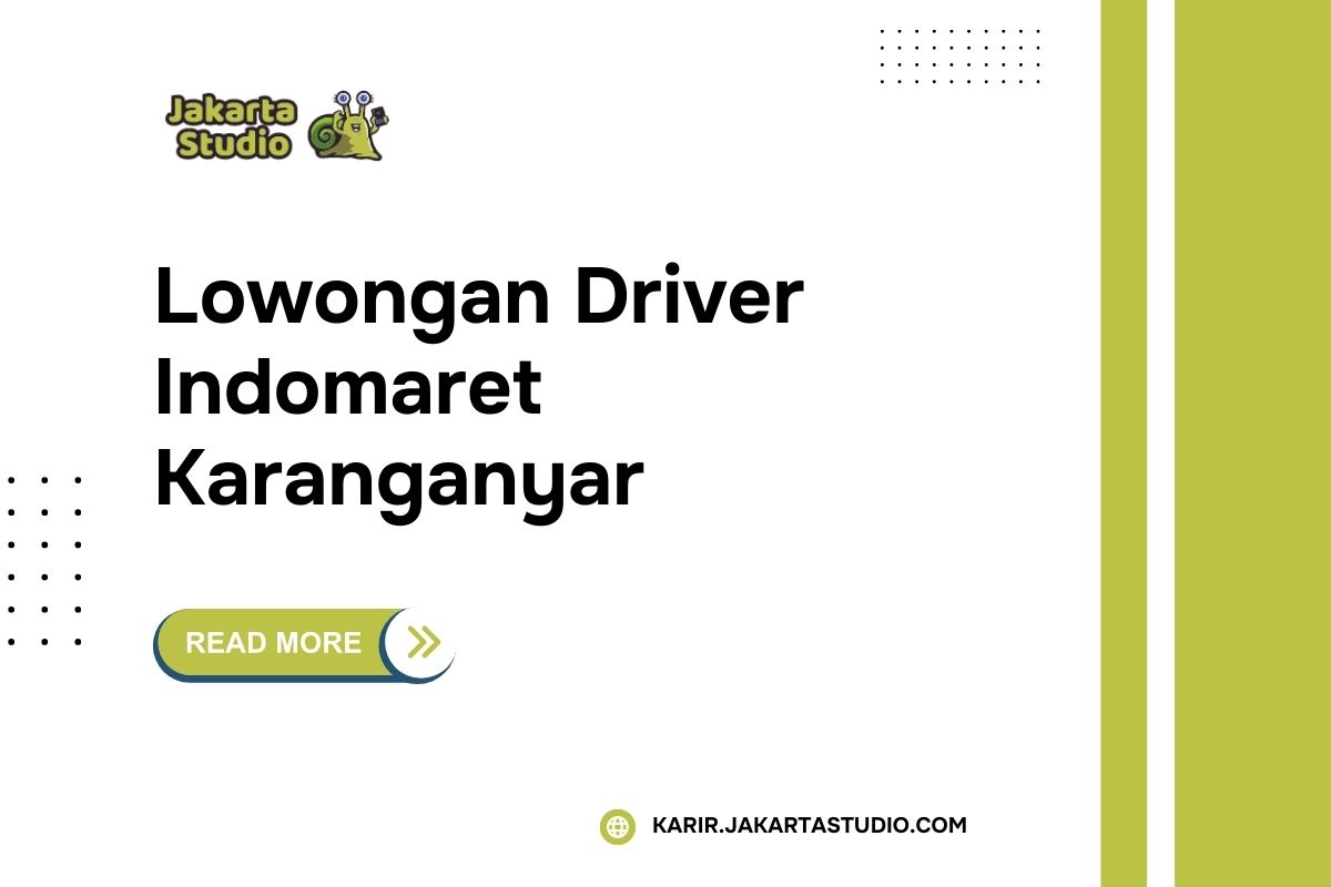 Lowongan Driver Indomaret Karanganyar