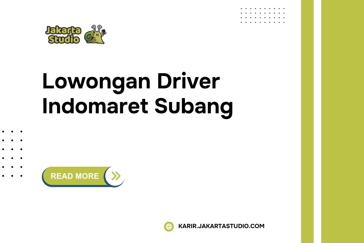 Lowongan Driver Indomaret Subang