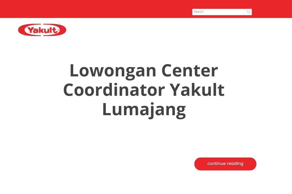 Lowongan Center Coordinator Yakult Lumajang