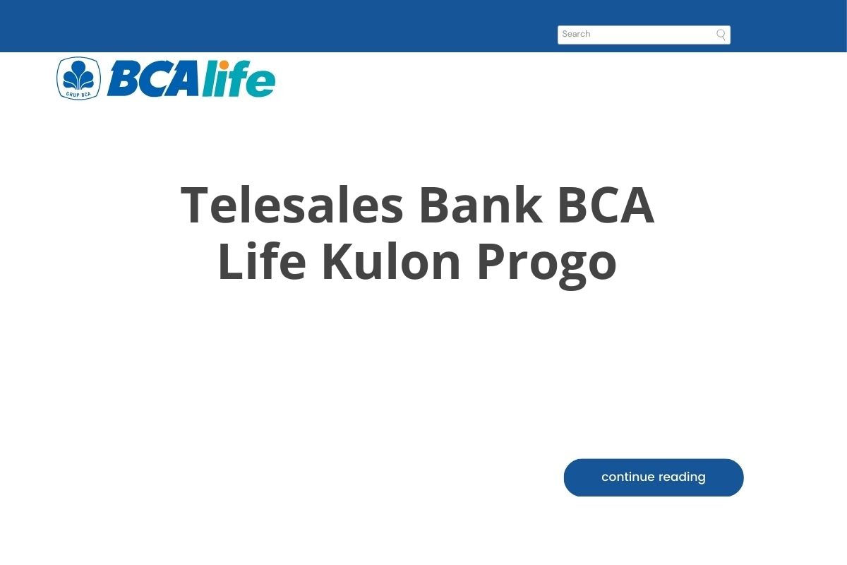 Telesales Bank BCA Life Kulon Progo